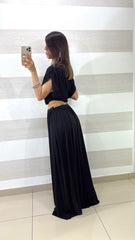Coordinato Allison Gonna con Spacco e Maglia con Spalline