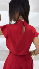 Coordinato Amice Pantaloni Harem Balloon e Top Crop