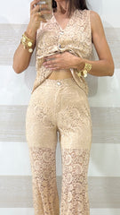 Coordinato Callie in Pizzo PantaPalazzo e Gilet Smanicato