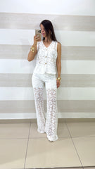 Coordinato Callie in Pizzo PantaPalazzo e Gilet Smanicato