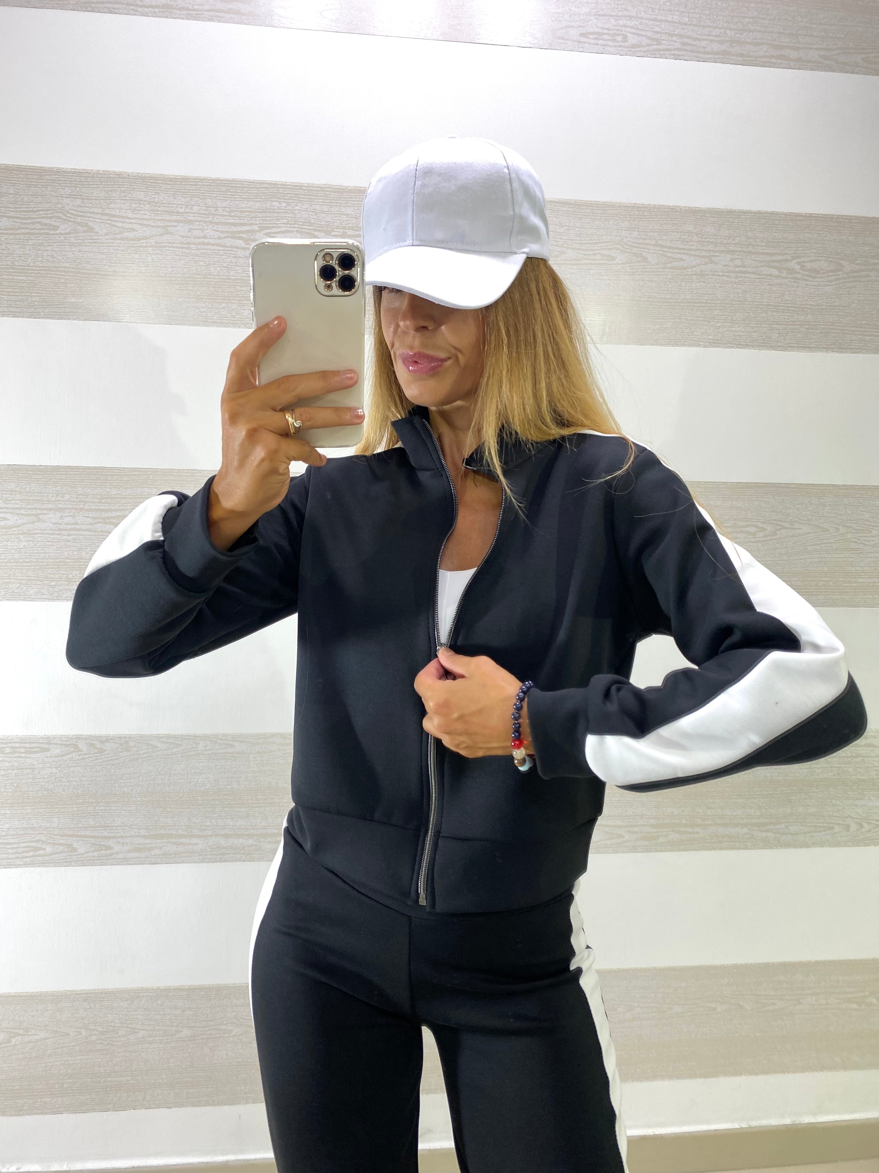 Coordinato Camille PantaPalazzo e Felpina con Zip