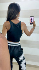 Coordinato Carla2 Pantaloni e Top Camouflage con Maxi Numero