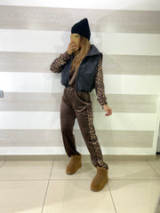 Coordinato Claribel in Vellutino con Bande Maculate