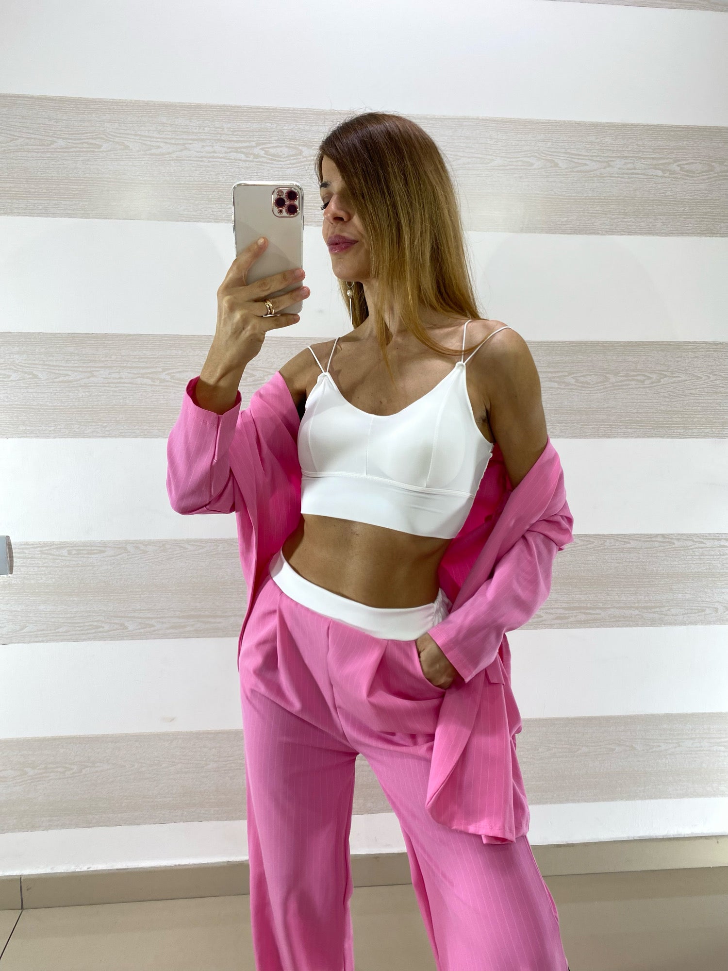 Coordinato Delia Gessato Giacca Fusciacca