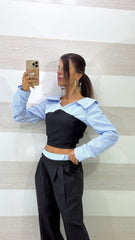 Coordinato Florentina PantaPalazzo e Top con Camicia