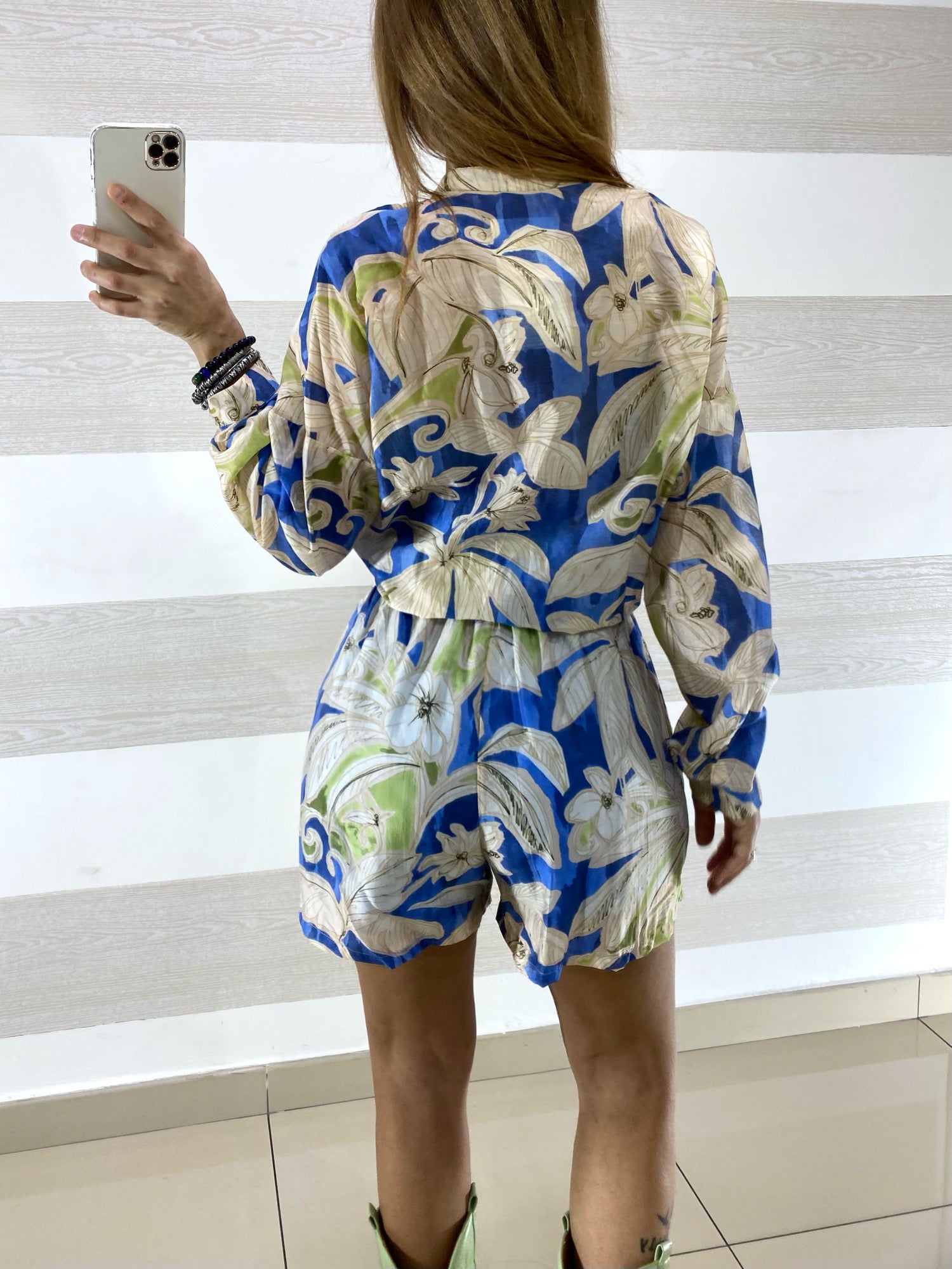 Coordinato Jole Shorts e Camicetta a Fiori