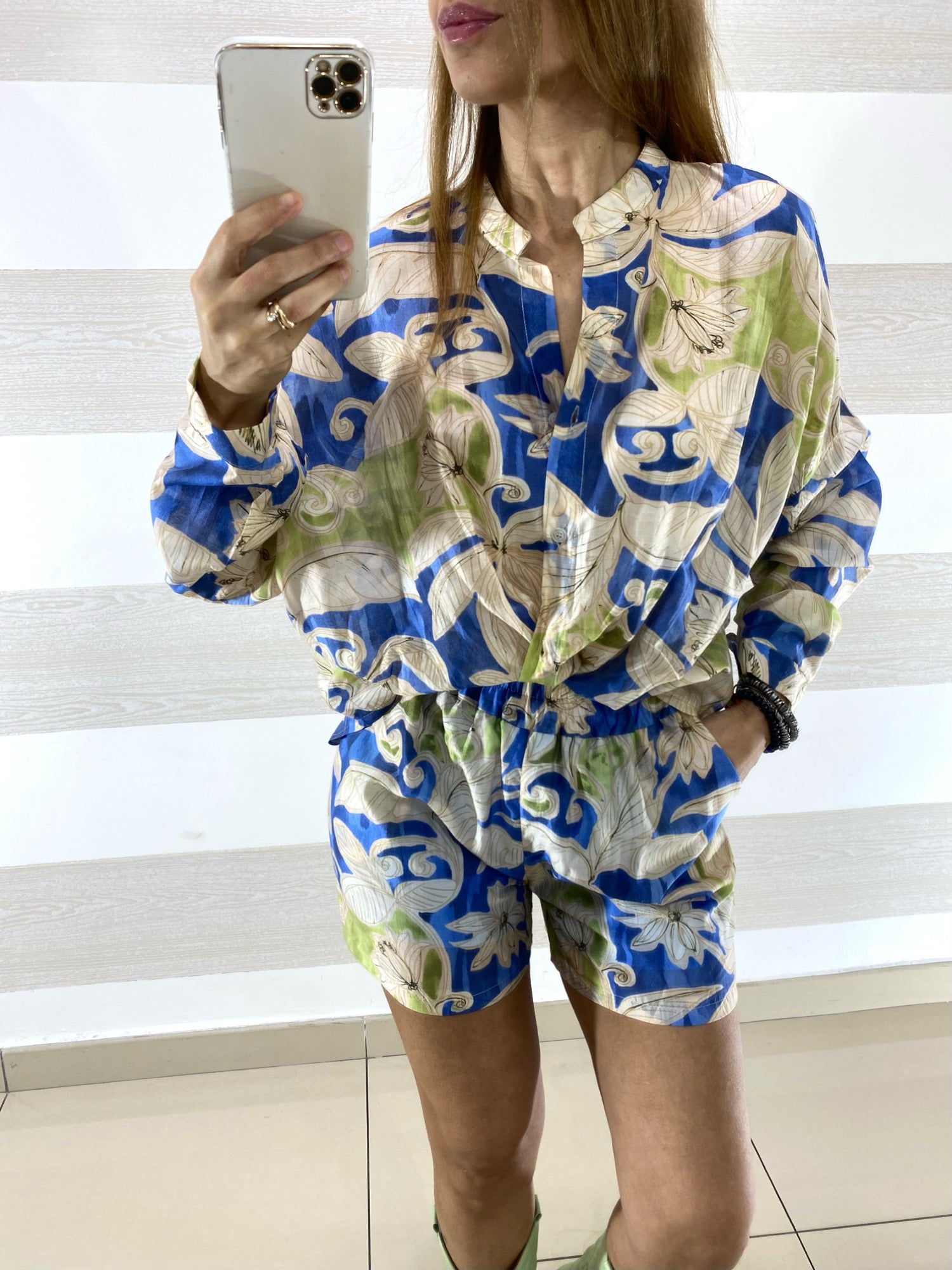 Coordinato Jole Shorts e Camicetta a Fiori