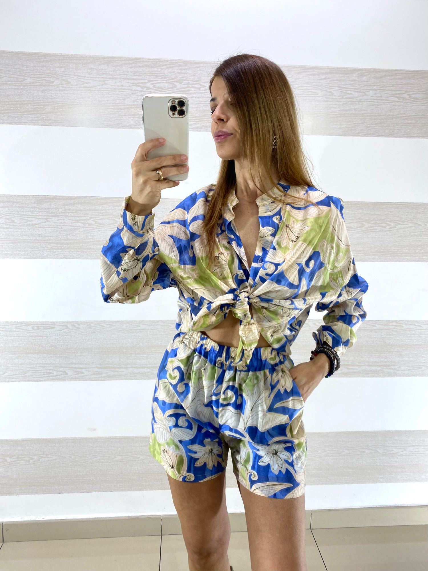 Coordinato Jole Shorts e Camicetta a Fiori
