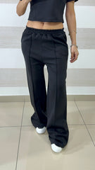 Coordinato Malina PantaPalazzo e Shirt Crop con Pizzo