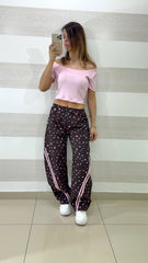 Coordinato Poppy PantaBalloon e Maglia Crop con Bande