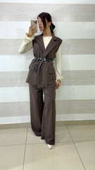 Coordinato Reba PantaPalazzo e Gilet Lungo
