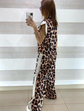 Coordinato Remy Fantasia Maxi Animalier Pantapalazzo e Camicetta