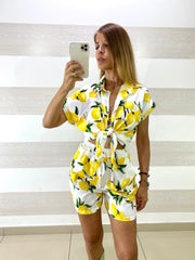 Coordinato Sasha Fantasia Limoni Shorts e Camicetta