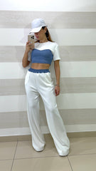 Coordinato Sharise Bustino e Corpetto Effetto Jeans