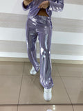 Coordinato Siria Effetto Metallic Pantaloni e Maglia