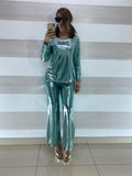 Coordinato Siria Effetto Metallic Pantaloni e Maglia