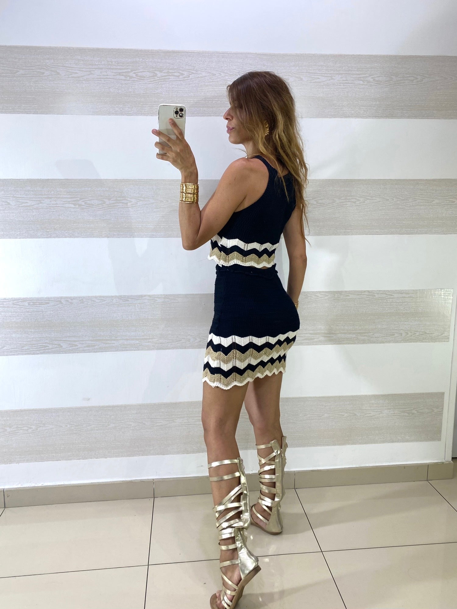 Coordinato Sonia Gonna e Top Crochet e Lurex