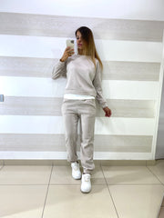 Coordinato Taylor Vellutino Lurex Pantaloni e Felpina