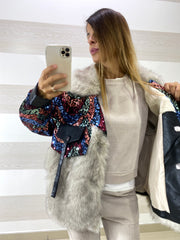 Coordinato Taylor Vellutino Lurex Pantaloni e Felpina