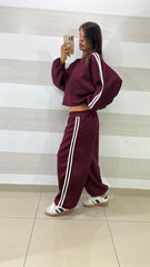 Coordinato Tuta Dottie Panta Jogger e Felpa con Bande Laterali