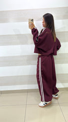 Coordinato Tuta Dottie Panta Jogger e Felpa con Bande Laterali