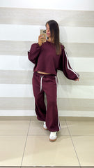 Coordinato Tuta Dottie Panta Jogger e Felpa con Bande Laterali