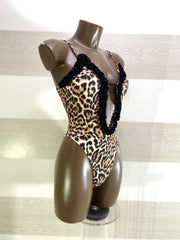Costume Trikini Samanta Maculato con Ruches