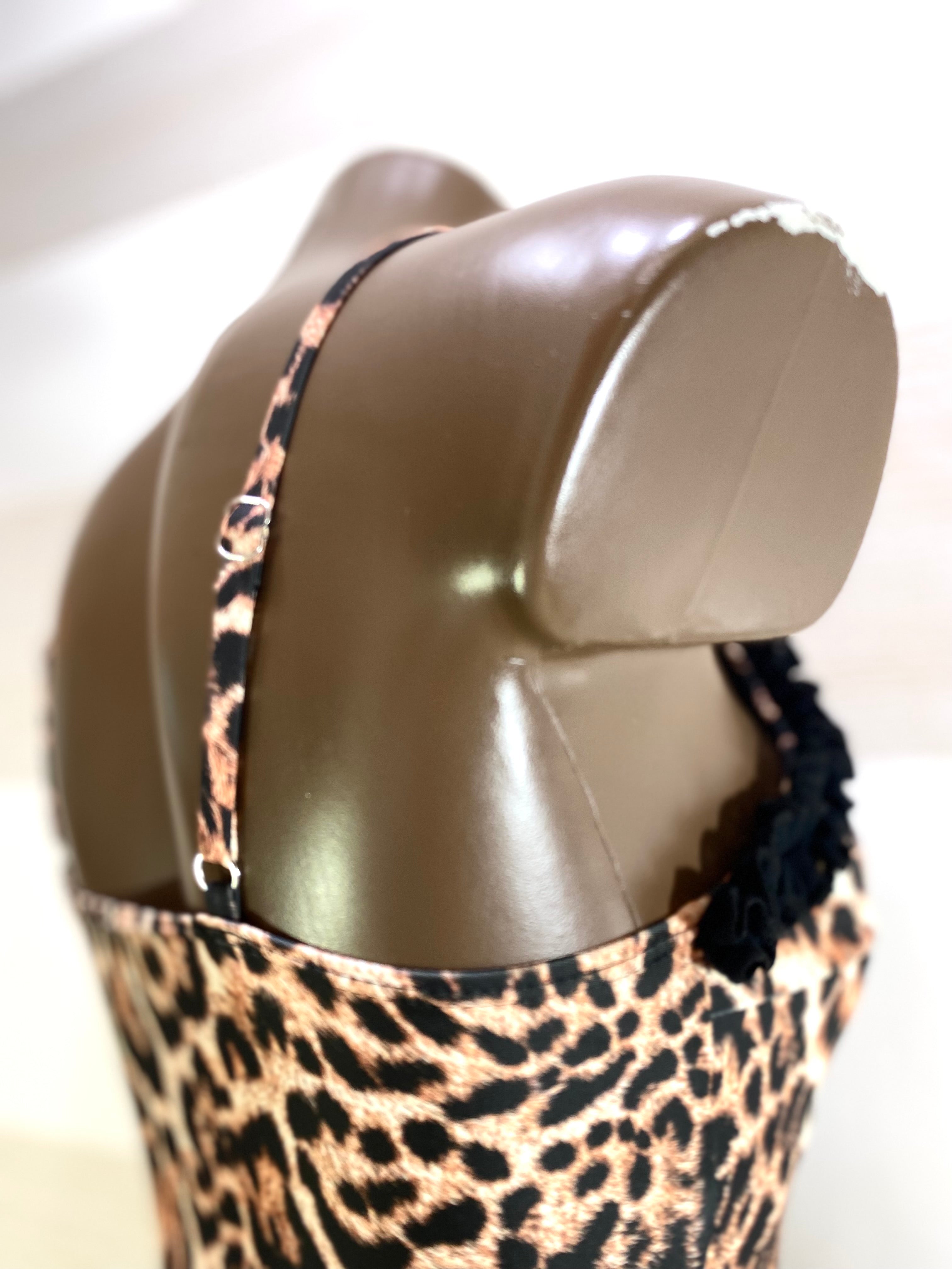 Costume Trikini Samanta Maculato con Ruches