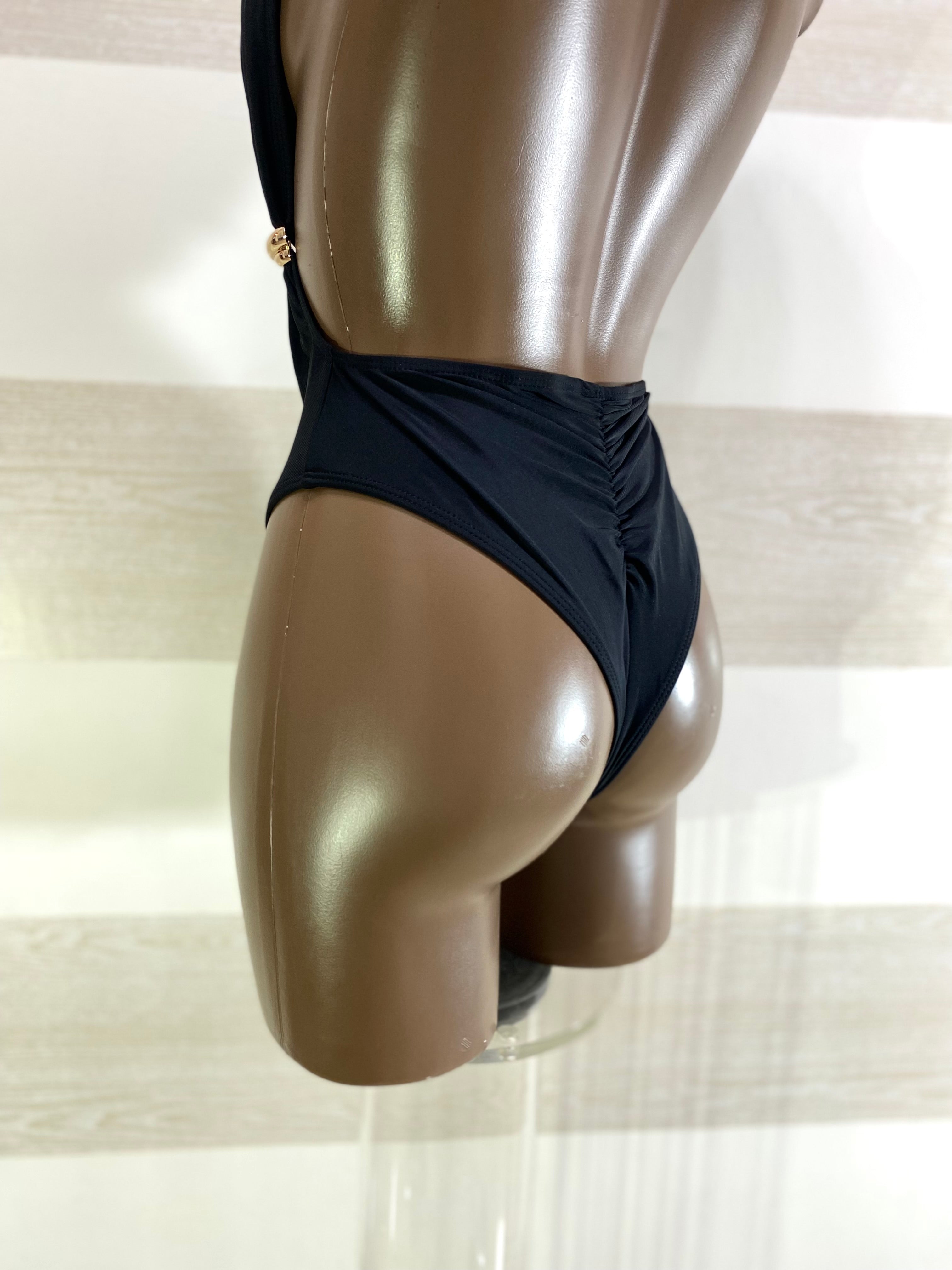 Costume Trikini Susanna Scollatura Regolabile con Anelli Oro