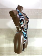 Costume Trikini Valeria Regolabile Zebrato Verde