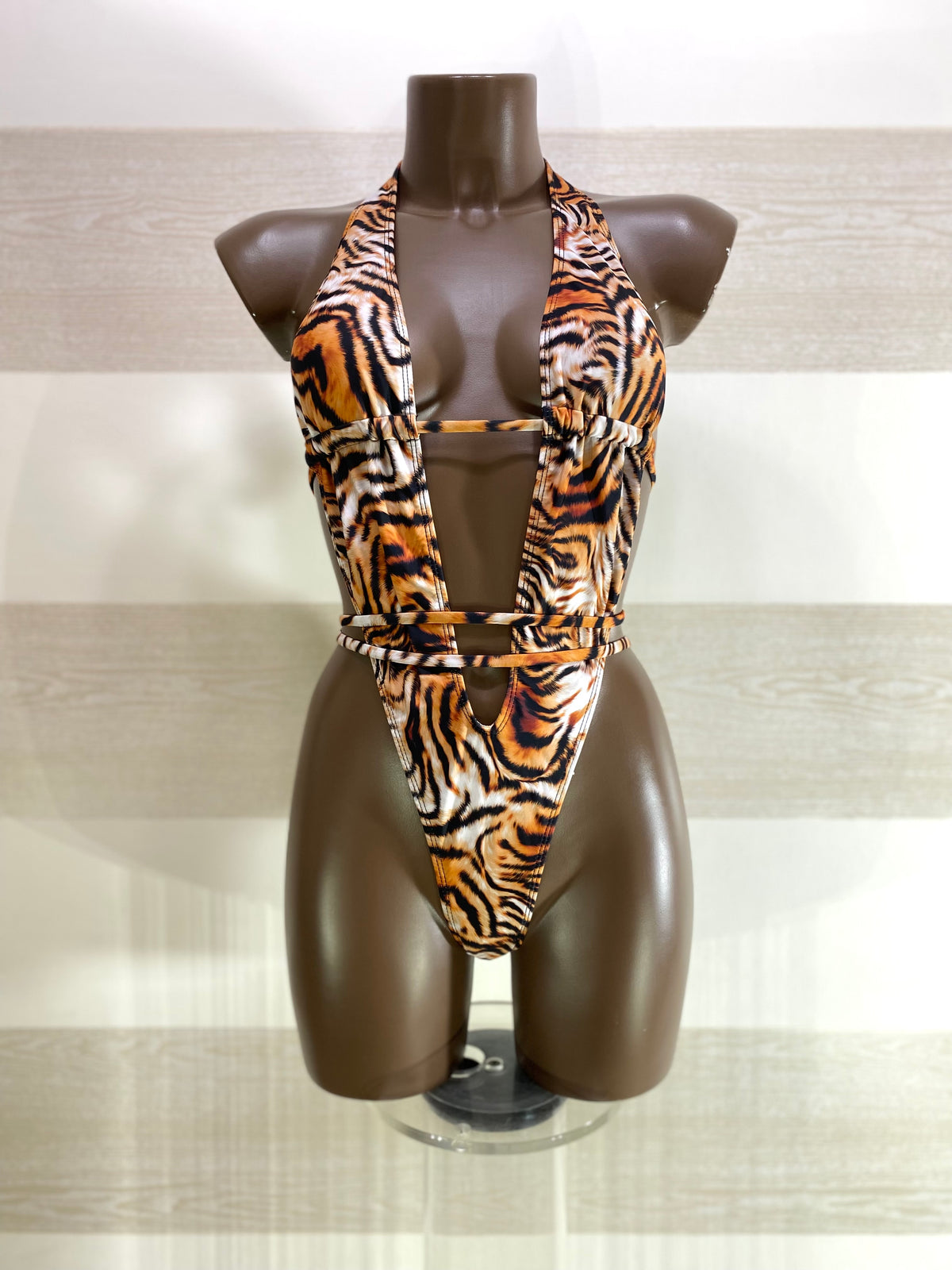 Costume Trikini Velia Regolabile Fantasia Tigrata