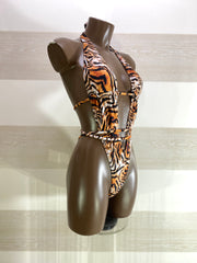 Costume Trikini Velia Regolabile Fantasia Tigrata