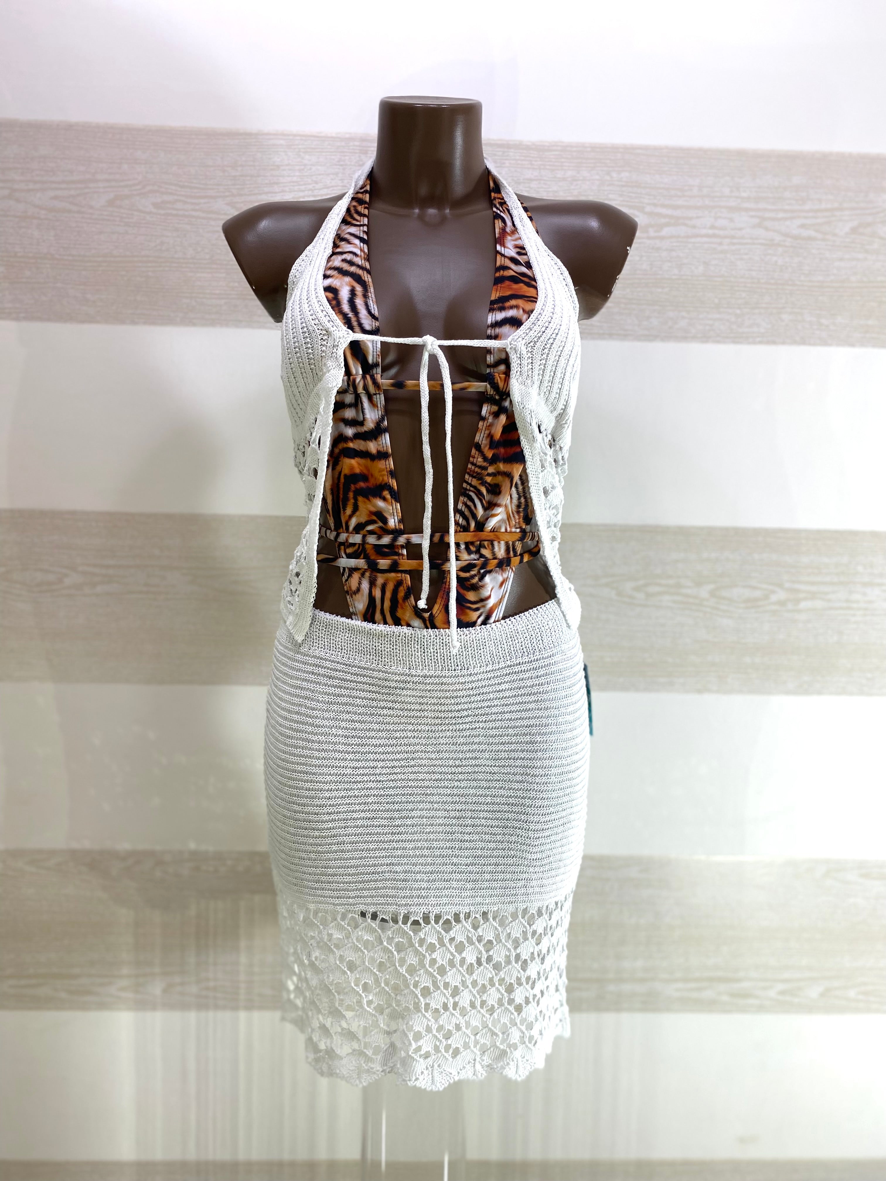 Costume Trikini Velia Regolabile Fantasia Tigrata