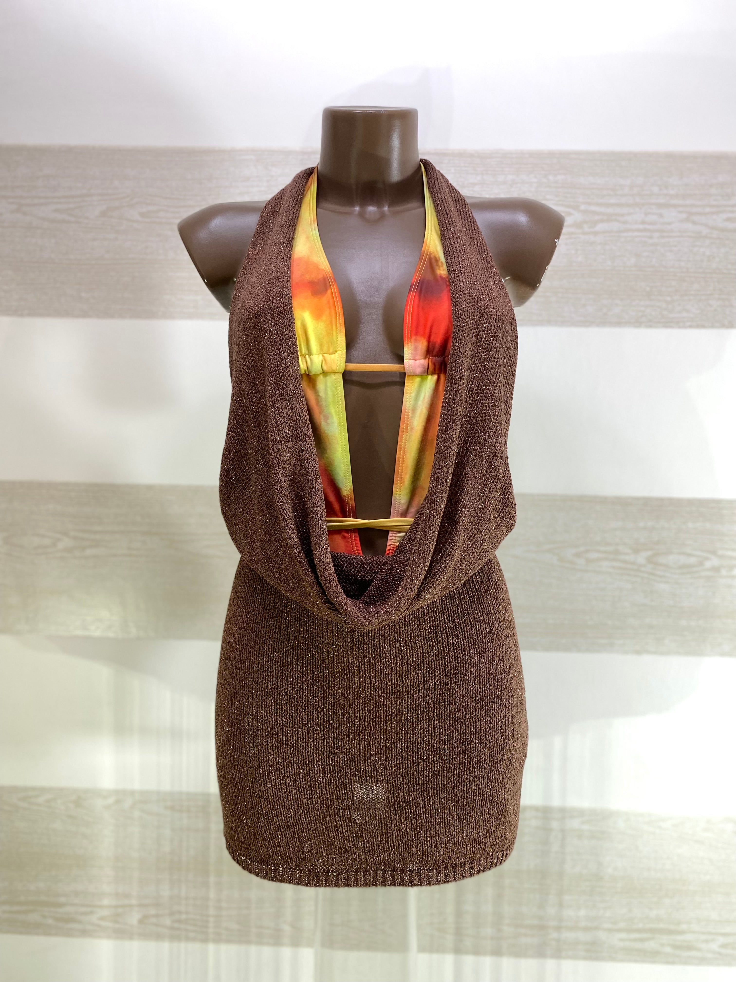 Costume Trikini Vilma Regolabile Arancione con Sfumature