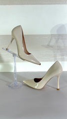 Decollete Lettie in Vernice Naturale Tacco 10 cm