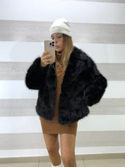 Eco Pelliccia Janina Voluminosa Doppio Petto