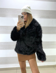 Eco Pelliccia Janina Voluminosa Doppio Petto