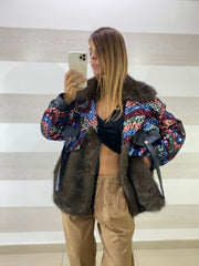 Eco Pelliccia Lola Sfumata e con Paillettes