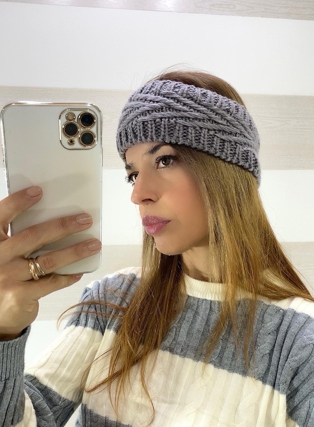 Fascia o Scaldacollo tipo Lana Intrecciata