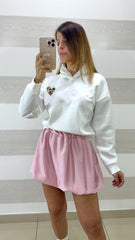 Felpina Lyssa con Cuore e Cappuccio