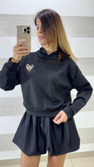 Felpina Lyssa con Cuore e Cappuccio