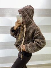 Giacca Adriel Teddy con Cappuccio