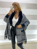 Giacca Cardigan Jorie Collo Revers Pelliccia