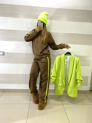 Giacca Caryn Blazer con Maniche Drappeggiate