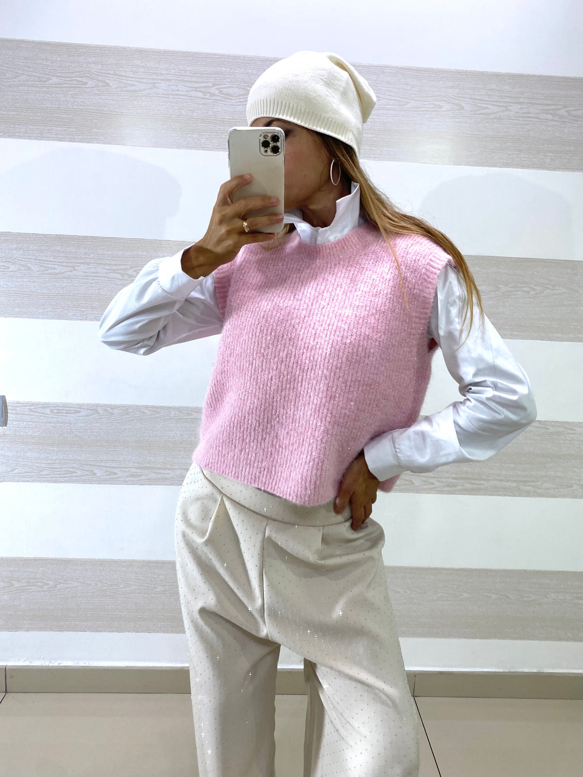 Gilet Eden Smanicato con Lurex