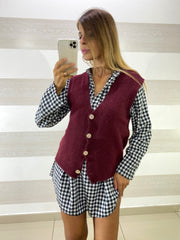 Gilet Harriet Misto Lana con Bottoni