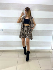 Gilet Ketty Lungo Maculato con Punti Luce