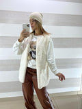 Gilet Sonia Smanicato Eco Pelliccia Teddy Bianco