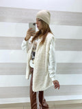 Gilet Sonia Smanicato Eco Pelliccia Teddy Bianco