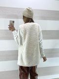 Gilet Sonia Smanicato Eco Pelliccia Teddy Bianco